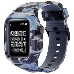 IP68 Waterdichte Case Met Siliconen Band Voor Apple Horloge Se 6 5 4 40Mm 44Mm Sport Polsband Voor iwatch 3 2 1 38Mm 42Mm Band