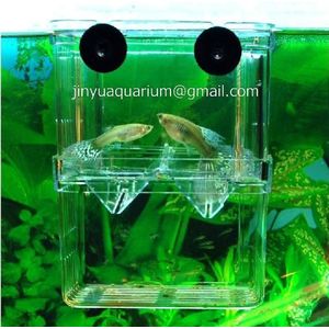 Aquarium arcylic guppy baby kleine vis scheiding hatch doos fokken doos auto float