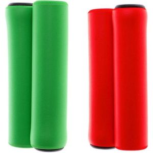 2 Paar Handvat Bar Grips Scooter Bmx Mtb Mountainbike Fiets Cyclus Ultralight Siliconen (Groen & Rood)