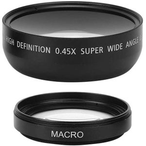 Geavanceerde 49Mm 0.45X Groothoek Macro Lens Fit Voor Alle 49Mm Diameter Camera Lenzen Macro Lens