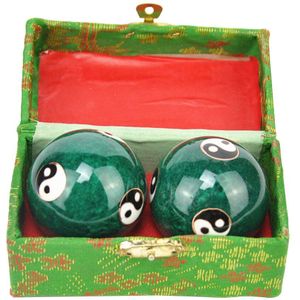 2Pcs Meditatie Stress Baoding Bal Rolling Handbal Yin Yang Chinese Gezondheid Ontspanning Therapie Vinger Oefening Dagelijks