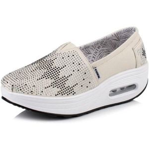 Vrouwen Toning Schoenen Sport Zwarte Goud Outdoor Dames Wandelen Dikke Zool Hoogte Verhoogde Schoenen Lente Herfst Vrouwen Mode Schoenen