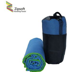 Zipsoft 2Pcs \ Veel Sport Handdoek Met Zak Gym Beach voor Volwassenen Microfiber zwembad Reizen Camping Föhn 75x135 cm