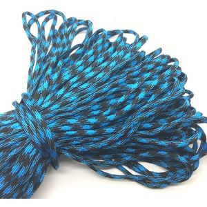 10yds/Lot Mxi kleur Paracord Armbanden Touw 7 Strand Parachute Cord CAMPING Wandelen # Zwart + lichtblauw