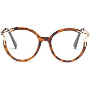 45103 Cat Eye Brilmonturen Voor Vrouwen Metal Hollow Ronde Optische Brillen Mode Brillen