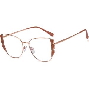 2022 Mode Vrouwen Optische Glazen Frame Met Recept Legering Vrouw Recept Brillen Vrouwelijke Stijl Volledige Velg Cat Eye Vorm