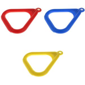 3Pcs Outdoor Trapeze Gym Ringen Plastic Ring Swing Vervangingen &amp; Toevoegingen, Rood &amp; Geel &amp; Blauw