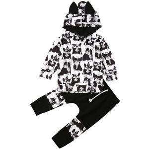 Herfst Peuter Meisje Dieren Kleding Sweatshirt Top Broek Baby Outfits Sets Trainingspak
