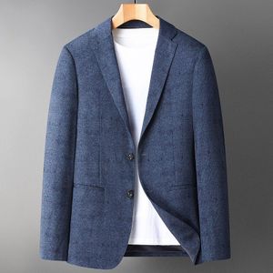 Voorjaar Heren Blazer Jas Mode Blauw Licht Business Slim Fit Casual Suits Prachtige Mannen Kleding 2022