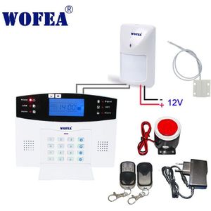 Wofea Lcd-scherm Draadloze Bedrade Bruglar Gsm Alarmsysteem Home Security Intercom W Bedrade Type Sensor