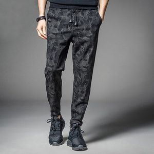 Jongen Lente Sport Camouflage Mannen Broek Lopen Broek Harem Voeten Sport Running Lange Effen Kleur