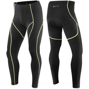 Outto Heren Fietsen Lange Broek 3D Gel Padded Compressie Ademend Racefiets Rijden Panty Full Length