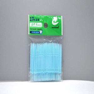 200 Pcs Wegwerp Dubbele Hoofd Plastic Tand Floss Mondhygiëne Dental Floss Interdentale Tandenstoker Gezond Voor Tanden Reinigen