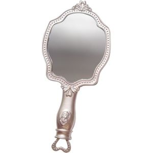 1 Pc Houten Vintage Prinses Hand Spiegels Make-Up Spiegel Rechthoek Hand Hold Cosmetische Spiegel Met Handvat Voor Christma