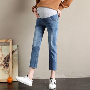 40-90Kg Stretch Broek Moederschap Jeans Voor Zwangere Vrouwen Kleding Hoge Taille Verpleging Broek Prop Buik Zwangerschap Cropped broek