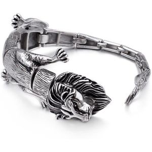 Hemiston Persoonlijkheid Titanium Staal Originele Dominante Leeuw Armband Roestvrij Stalen Armband