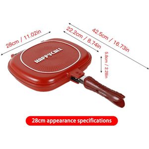 32Cm/28Cm Koekenpan Dubbelzijdig Pan Non-stick Pan Pan Dubbelzijdig Bakken pan Stabiel, duurzaam En Betrouwbaar Kookgerei