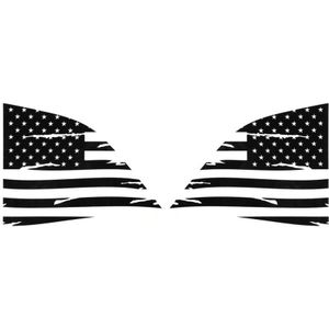 Voor Dodge Challenger Auto Achterruit Decoratie Stickers Amerikaanse Vlag Stijl Auto Exterieur Accessoire Zwart/Carbon fiber