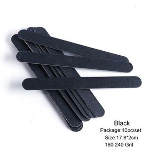 5Pc Grijs Rechte Nagelvijlen 100/180 Dikke Schuurpapier Nail Buffer Blok Voor Pedicure Manicure Care Nail Art Polijsten Gereedschap LA864