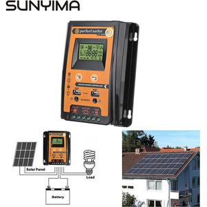 SUNYIMA 12V 24V 50A 30A Soalr Laadregelaar MPPT Solar Controller Zonnepaneel Battery Regulator Dual USB LCD display