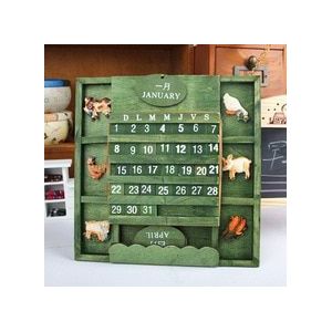 Houten Decoratie Kalender Board Quiz Puzzels DIY Dateert Permanente Kalender Home Office School Klas Briefpapier