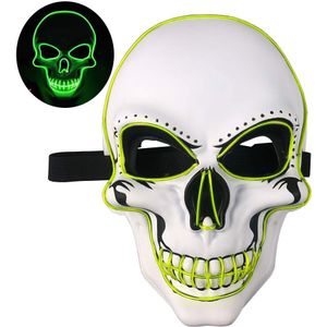 Party Halloween Masker Skelet LED Masker EL-Draad Scary Mask Light Up Cosplay Kostuum Maskerade Maskers Maskers Glow in Het Donker