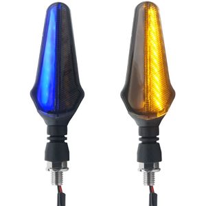 2Pcs Motorcycle Turn Signal Led Heldere Lichten 2 In 1 Lage Power Motorfiets Indicatoren Vloeiende Knipperlichten Licht