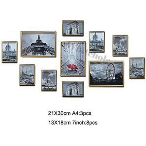 11 Stks/set Metal Picture Frame Voor Muur Opknoping 7 Inch A4 Aluminium Fotolijst Aanbeveling Home Decor