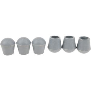 6 Pcs Rubber Wandelstok Tips Repairment Onderdelen Voor Driehoek Kruk Krukken Cane Wandelstok Stoel 7/8 Inch
