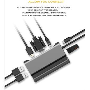 Usb C Multi Adapter Hdmi Usb C Hub Hdmi Vga Rj45 Ethernet Lan Adapter Voor Macbook Pro Huawei Mate30 pro Usb Samsung Galaxy