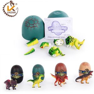 4 stks/partij Dinosaurus Puzzel Ei 3D Educatief Cijfers Speelgoed voor Kinderen 4666S