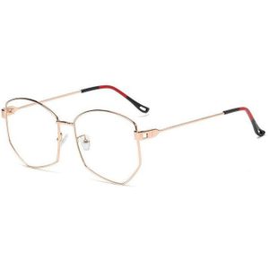 Luxe Brillen Frames Mode Dames Eyewear Rose Gold Frame Bril