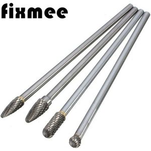 Roterende Bramen 1/4 Inch Schacht 6 Inch Lange Bereiken Dubbele Cuthigh Carbide Cutter Cnc Graveren Bit Voor Dremel