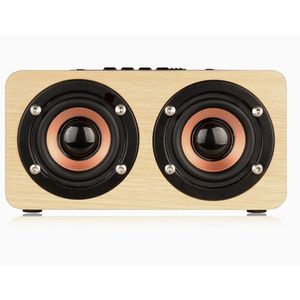 Houten Draadloze Bluetooth Speaker Draagbare Hifi Shock Bass Draagbare Draadloze Speaker Geluidssysteem 3D Stereo Muziek Surround