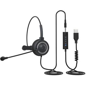 BH69 Usb Callcenter Headset Pc Computer 3.5Mm Business Headsets Telefoon Operator Hifi Hoofdtelefoon Met Microfoon