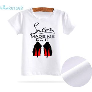 Baby Kids T-shirt Jongens/Meisjes Hoge Hak Korte Mouw Tops Kinderen Danser Wit T-shirt, Ooo3089
