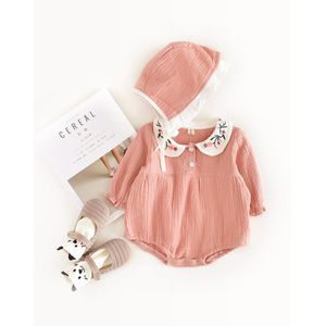 baby romper katoen borduren en najaar romper baby meisje kleding