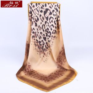 Bosi Mode Sjaal Vierkante Cashewnoten Print Zijde Satijn Grote Sjaal Voor Vrouwen 90*90 Cm Hoofd Hijab sjaal Dames Rode Sjaals