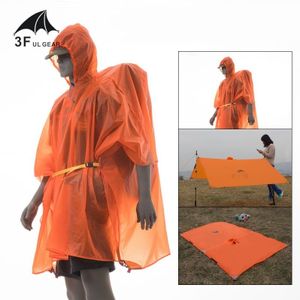 3F Ul Gear Multifunctionele Regenjas Kleine Tarp 15d Silnylon/Pu Coating Ul Luifel Camping Grondzeil Footprint