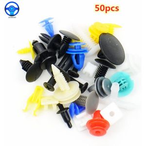 50 Stuks Gemengde Auto Fastener Auto Bumper Clips Retainer Auto Bevestiging Rivet Deur Panel Liner Voor Alle Auto