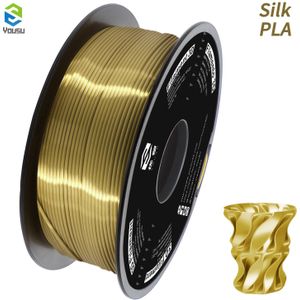 Yousu Zijde Glanzende Pla 3D Printer Filament 1.75Mm Dimensionale Metalic Zijde Nauwkeurigheid +/- 0.02Mm 1Kg voor Creality 3D Printer