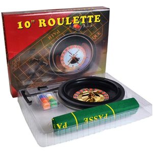 10 Inch Roulette Spel Set Casino Roulette Met Tafelkleed Poker Chips Voor Bar Ktv Party Borad Game