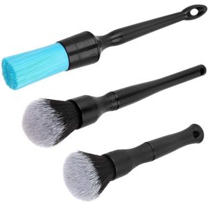 3 Pcs Auto Detaillering Borstel Set, Auto Detail Brush Kit Voor Cleaning Air Vent Motorruimte Emblemen Dashboard Zetel