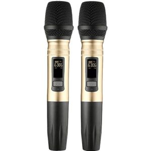 Ttkk 2 Stks/set Ux2 Uhf Draadloze Microfoon Systeem Handheld Led Mic Uhf Luidspreker Met Draagbare Usb Ontvanger Voor Ktv dj Toespraak