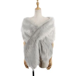 Vrouwen Deluxe Faux Fur Sjaal Vintage Schouder Wrap Stole Warme Sjaal Voor Avondjurk 1920 S Flapper Cover Up winter Cape