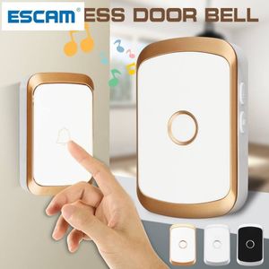 Escam 1Set Draadloze Deurbel 350M Remote Call Waterdicht Smart Deurbel 110V 220V Eu/Uk/Us Plug Universele Muziek Deurbel