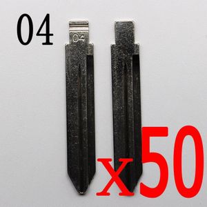 #04 Vervanging Metal Blank Ongecensureerd Flip Kd Remote Key Blade Type #04 Voor Chrysler/Jeep/Dodge auto Auto Sleutelblad No.1 4