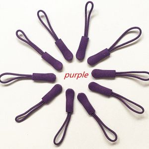 10Pcs Paars Rits Trekt Sterke Nylon Koord Antislip Met Rubber Grijper Pull Een Rits