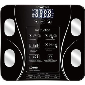 Badkamer Lichaamsvet Bmi Schaal Weegschalen Vloer Lcd Display Body Elektronische Smart Weegschalen