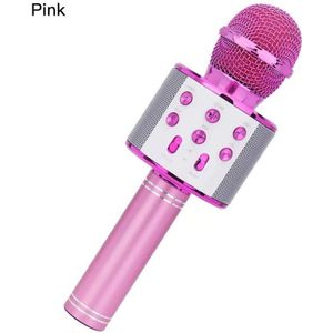 WS858 Draagbare Bluetooth Karaoke Microfoon Draadloze Professionele Spreker Thuis Ktv Handheld Microfoon